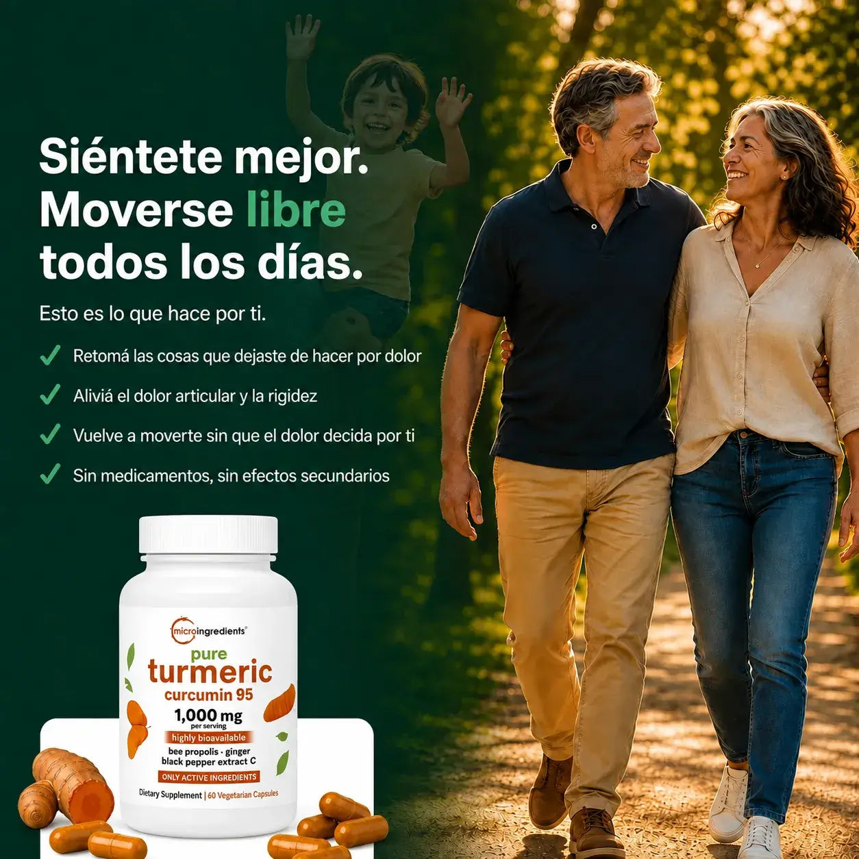 Cápsulas de Cúrcuma | Triple Acción Antiinflamatoria