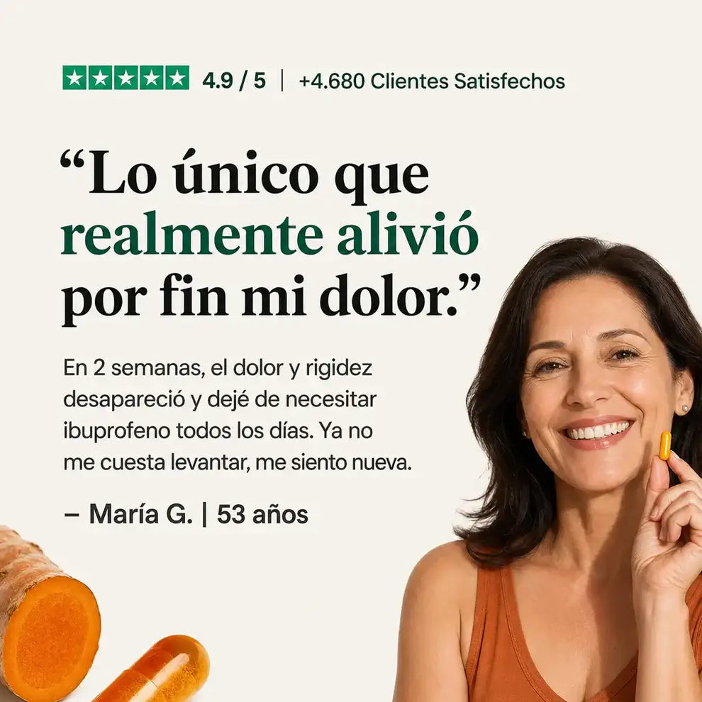 Cápsulas de Cúrcuma | Triple Acción Antiinflamatoria